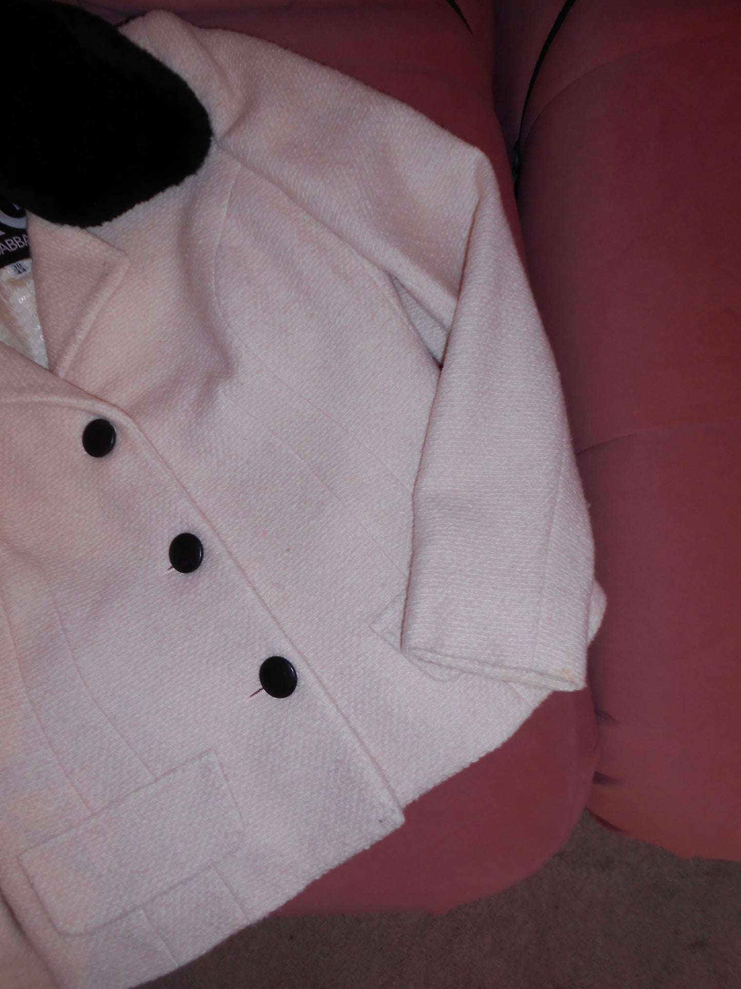 DOLCE & GABBANA 1990S WOOL JACKET WITH FUR COLLAR