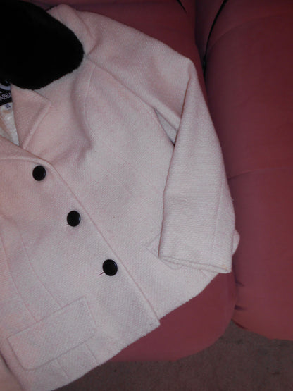 DOLCE & GABBANA 1990S WOOL JACKET WITH FUR COLLAR