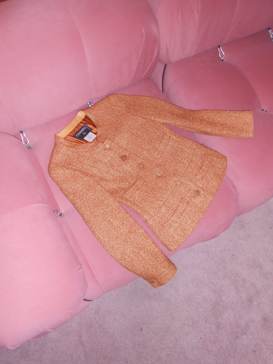 CHANEL BY KARL LAGERFELD FW 2001 WOOL TWEED SKIRT SUIT