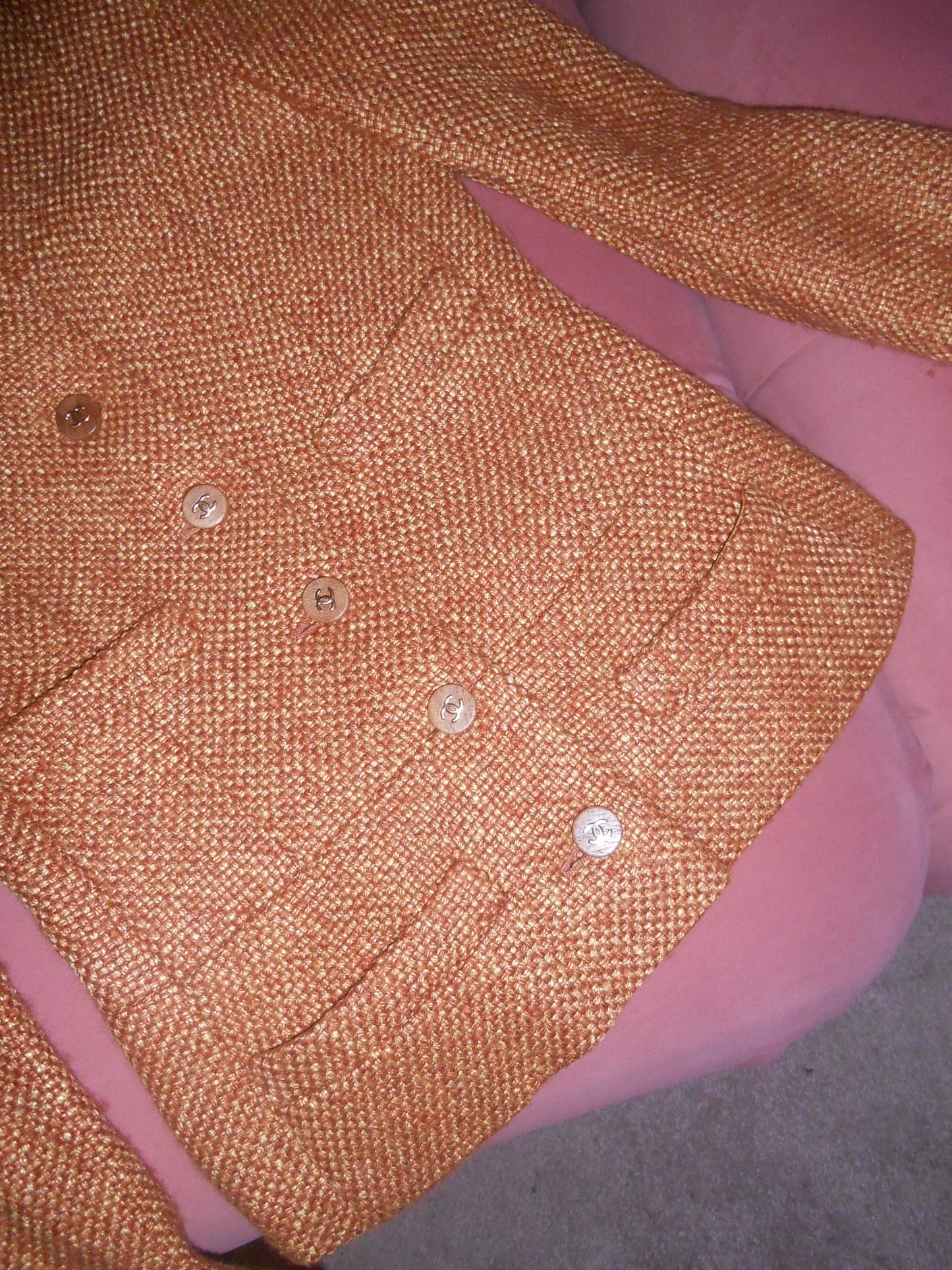 CHANEL BY KARL LAGERFELD FW 2001 WOOL TWEED SKIRT SUIT