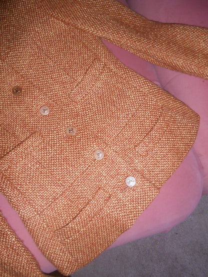 CHANEL BY KARL LAGERFELD FW 2001 WOOL TWEED SKIRT SUIT