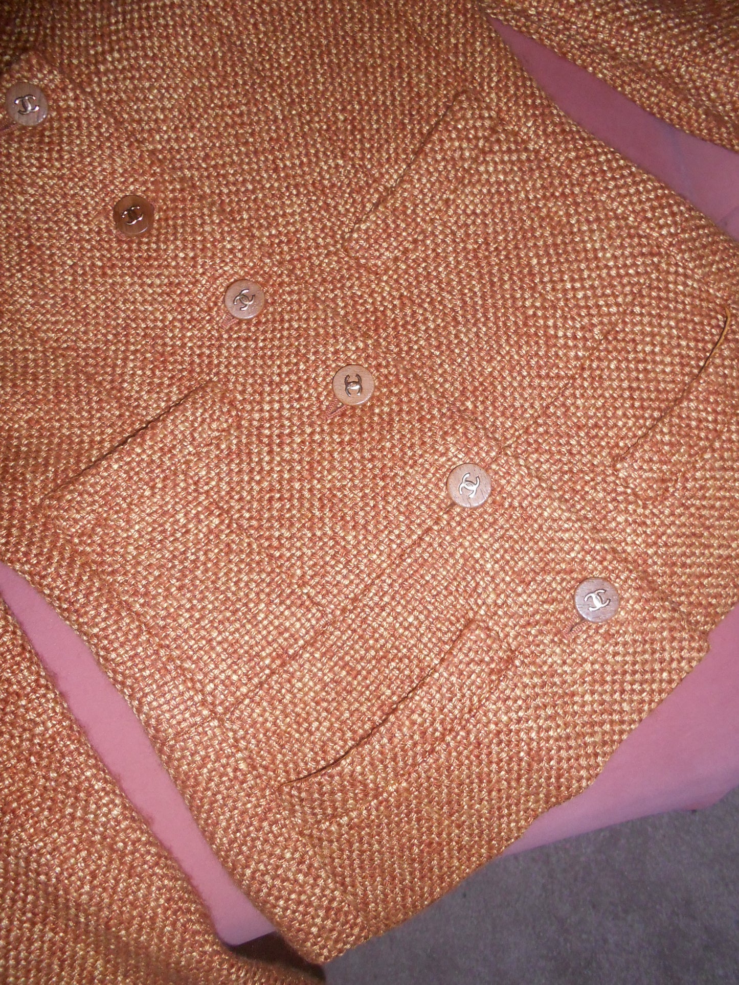 CHANEL BY KARL LAGERFELD FW 2001 WOOL TWEED SKIRT SUIT