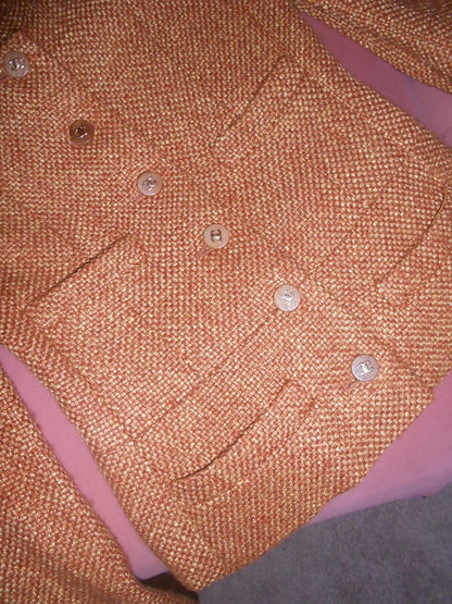 CHANEL BY KARL LAGERFELD FW 2001 WOOL TWEED SKIRT SUIT