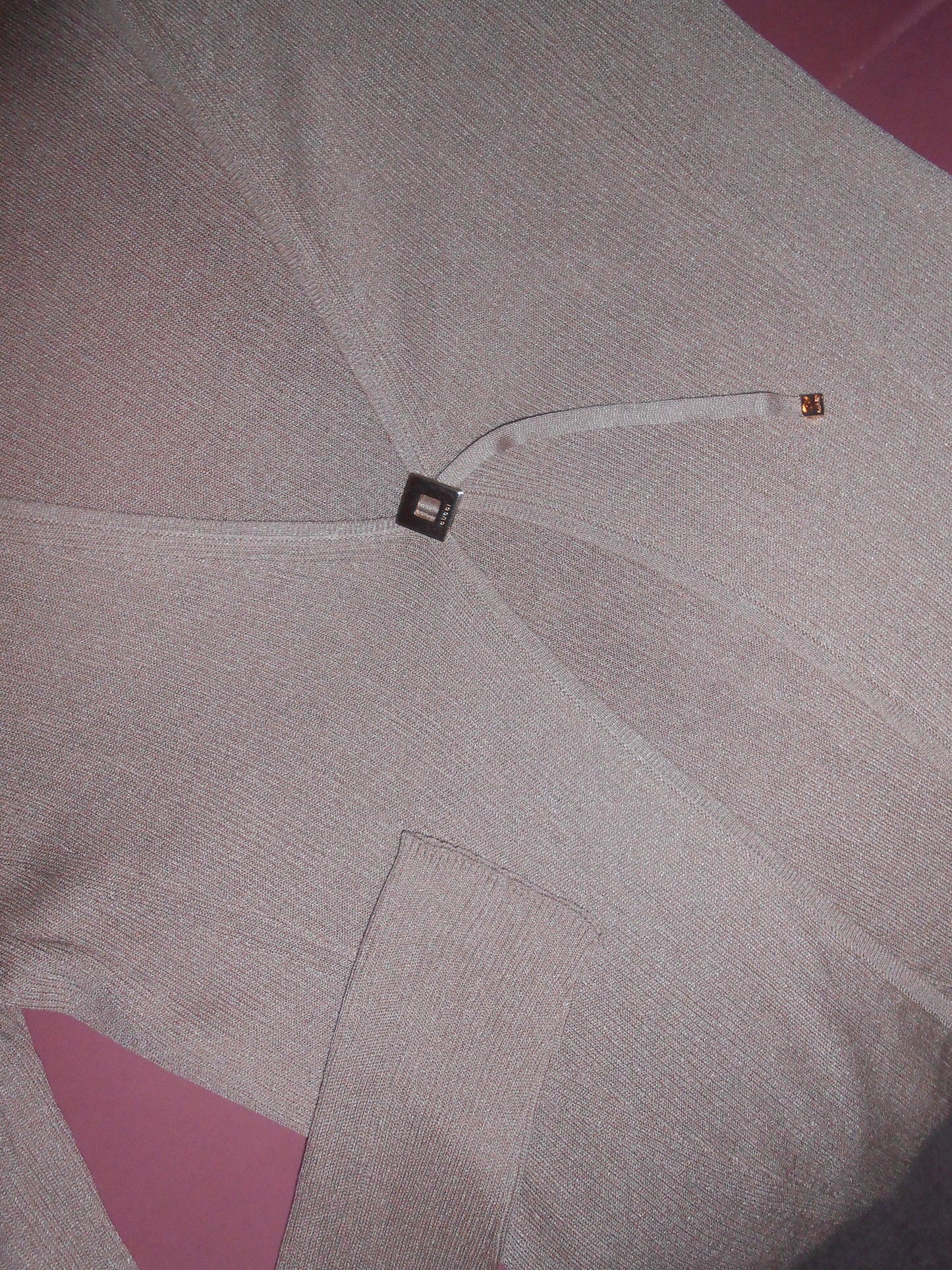 GUCCI BY TOM FORD	1990S GOLD RIBBED KNIT TOP