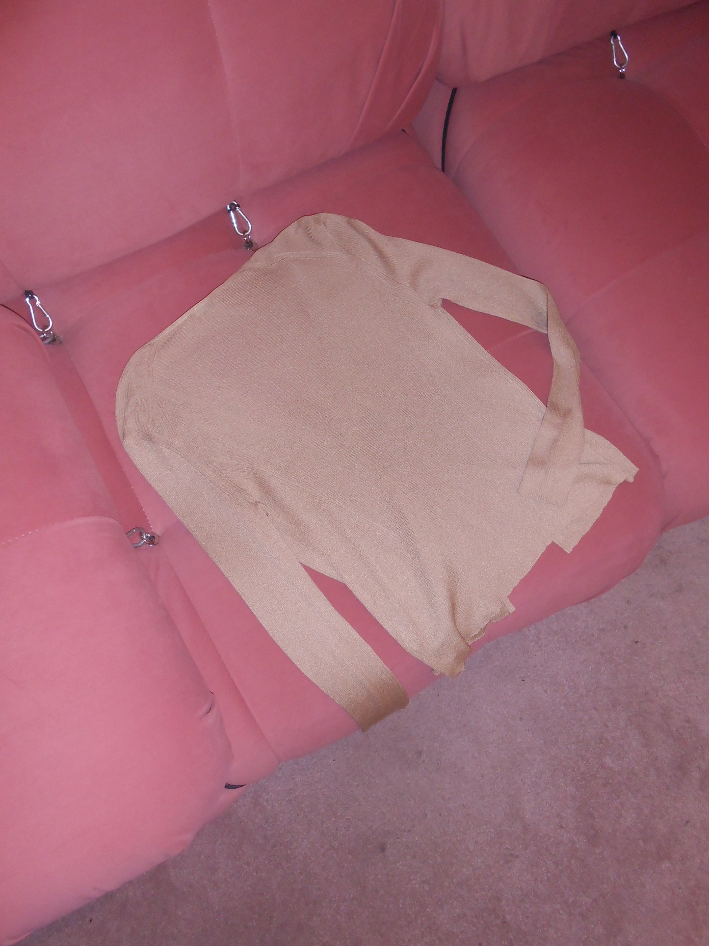 GUCCI BY TOM FORD	1990S GOLD RIBBED KNIT TOP