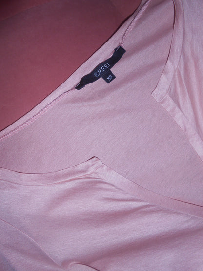 GUCCI BY TOM FORD EARLY 2000S PINK LONG SLEEVE TOP