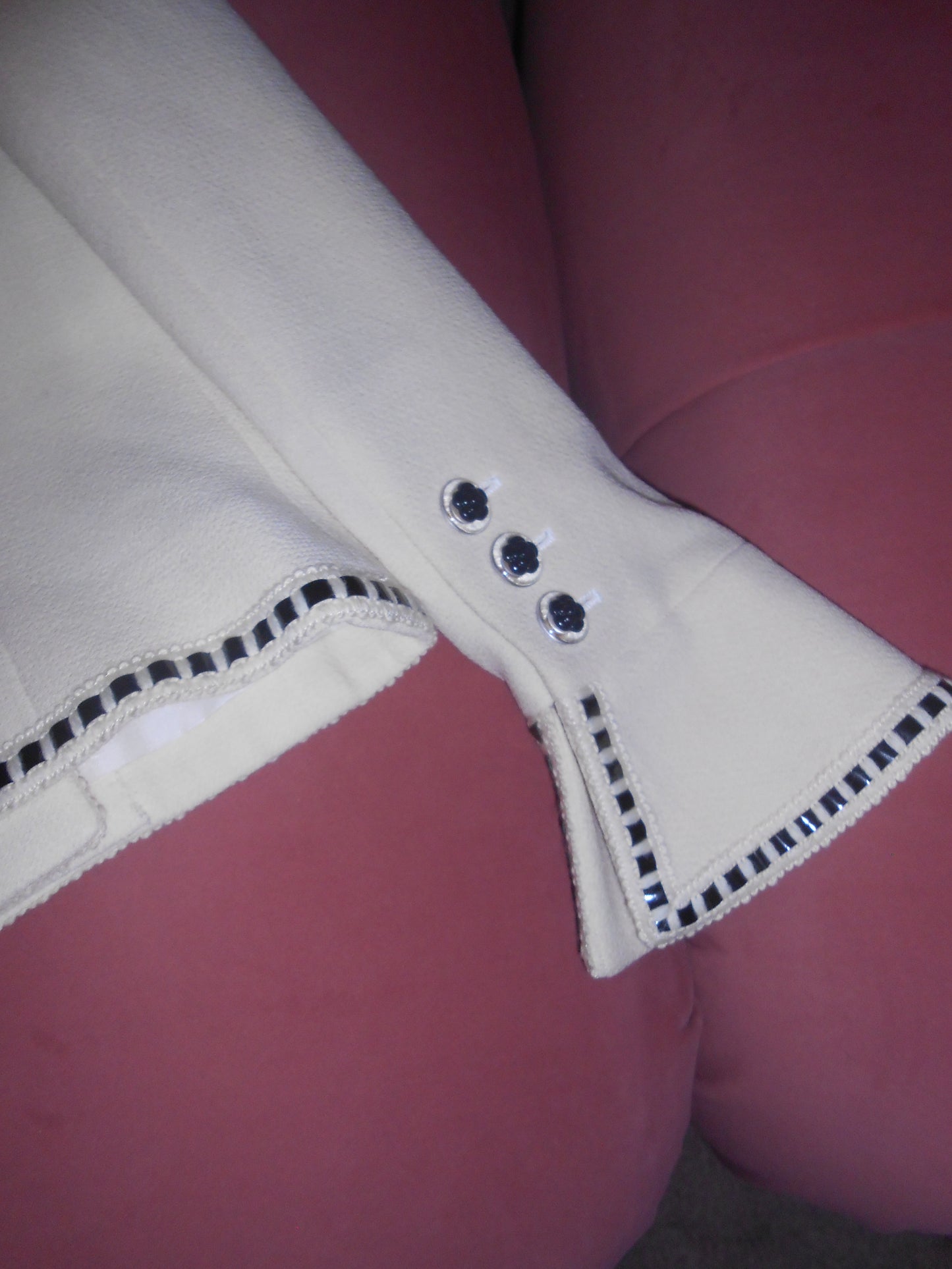 CHANEL BY KARL LAGERFELD SS 1992 WOOL JACKET WITH RIBBON TRIM