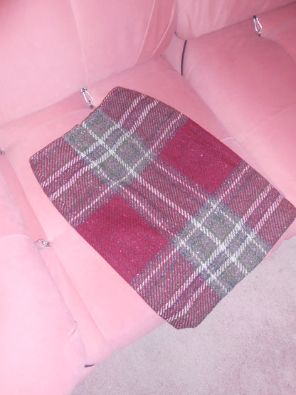 VALENTINO EARLY 2000S WOOL TARTAN SKIRT