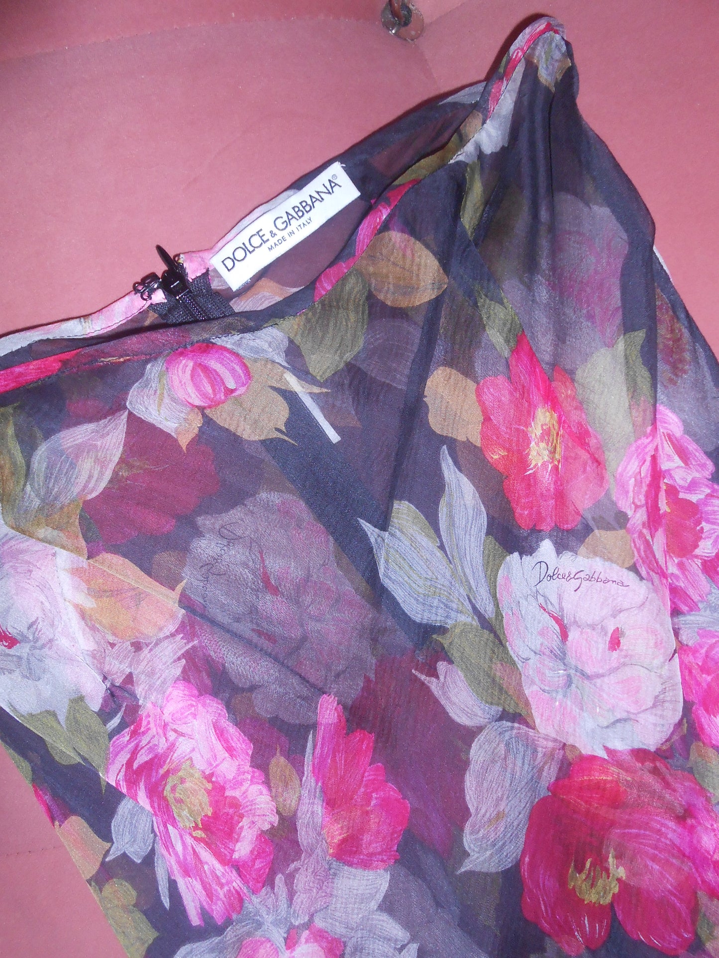 DOLCE & GABBANA 1990S SILK FLORAL SKIRT