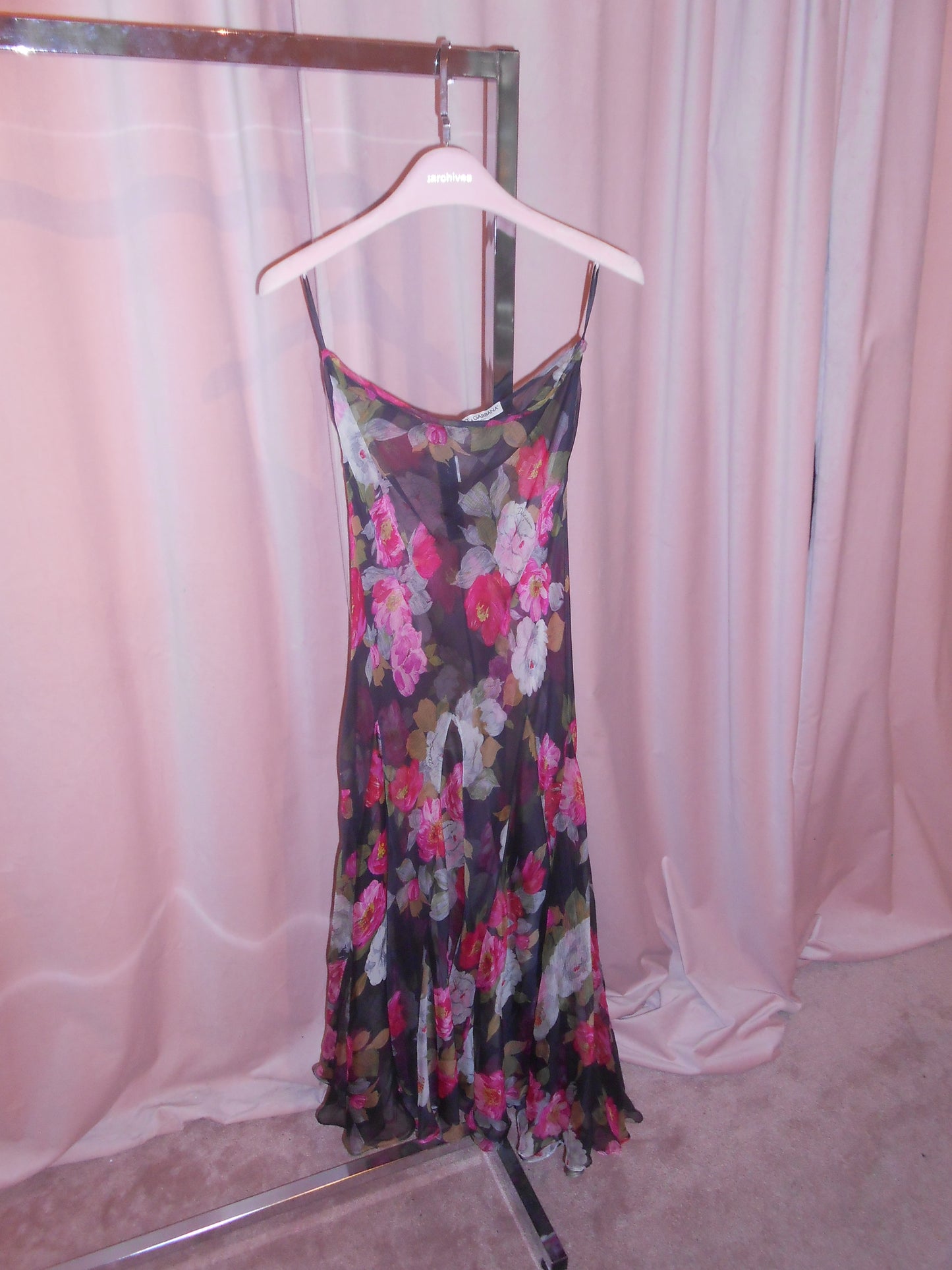 DOLCE & GABBANA 1990S SILK FLORAL SKIRT