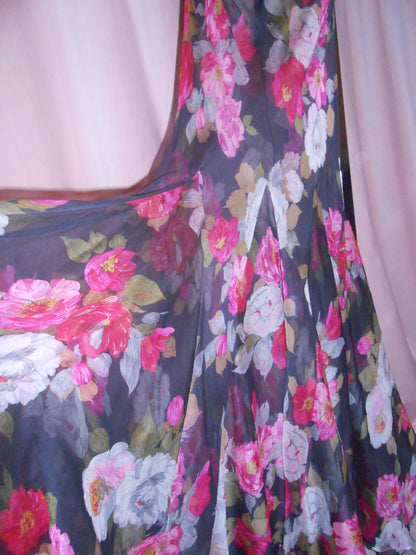 DOLCE & GABBANA 1990S SILK FLORAL SKIRT