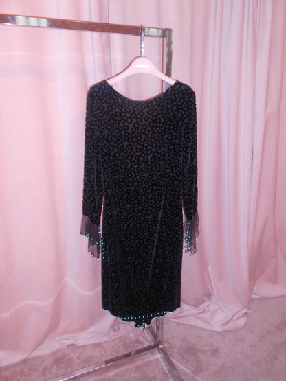 GIANNI VERSACE FW 1999 VELVET BURNOUT OPEN BACK DRESS