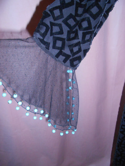 GIANNI VERSACE FW 1999 VELVET BURNOUT OPEN BACK DRESS