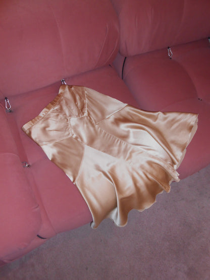 DOLCE & GABBANA 1990S SILK KNEE LENGTH SKIRT