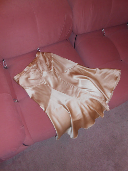 DOLCE & GABBANA 1990S SILK KNEE LENGTH SKIRT