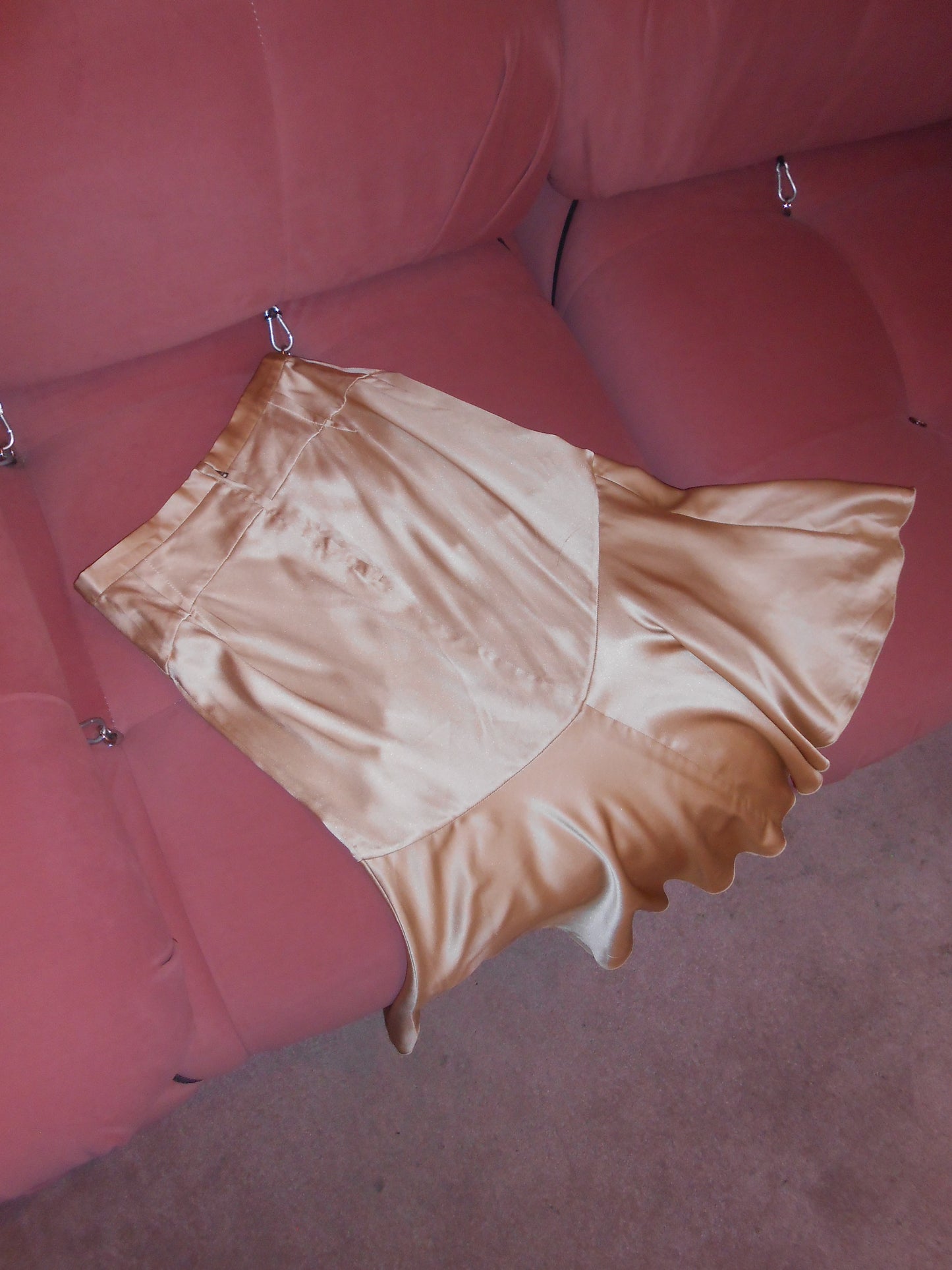 DOLCE & GABBANA 1990S SILK KNEE LENGTH SKIRT