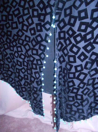 GIANNI VERSACE FW 1999 VELVET BURNOUT OPEN BACK DRESS