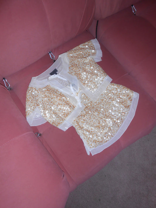 LA PERLA EARLY 2000S SEQUIN CAMI & BOLERO