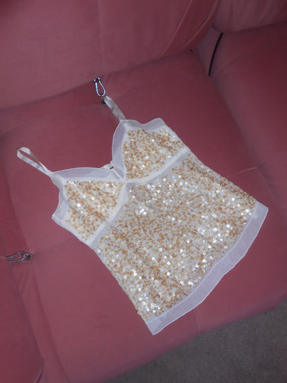 LA PERLA EARLY 2000S SEQUIN CAMI & BOLERO