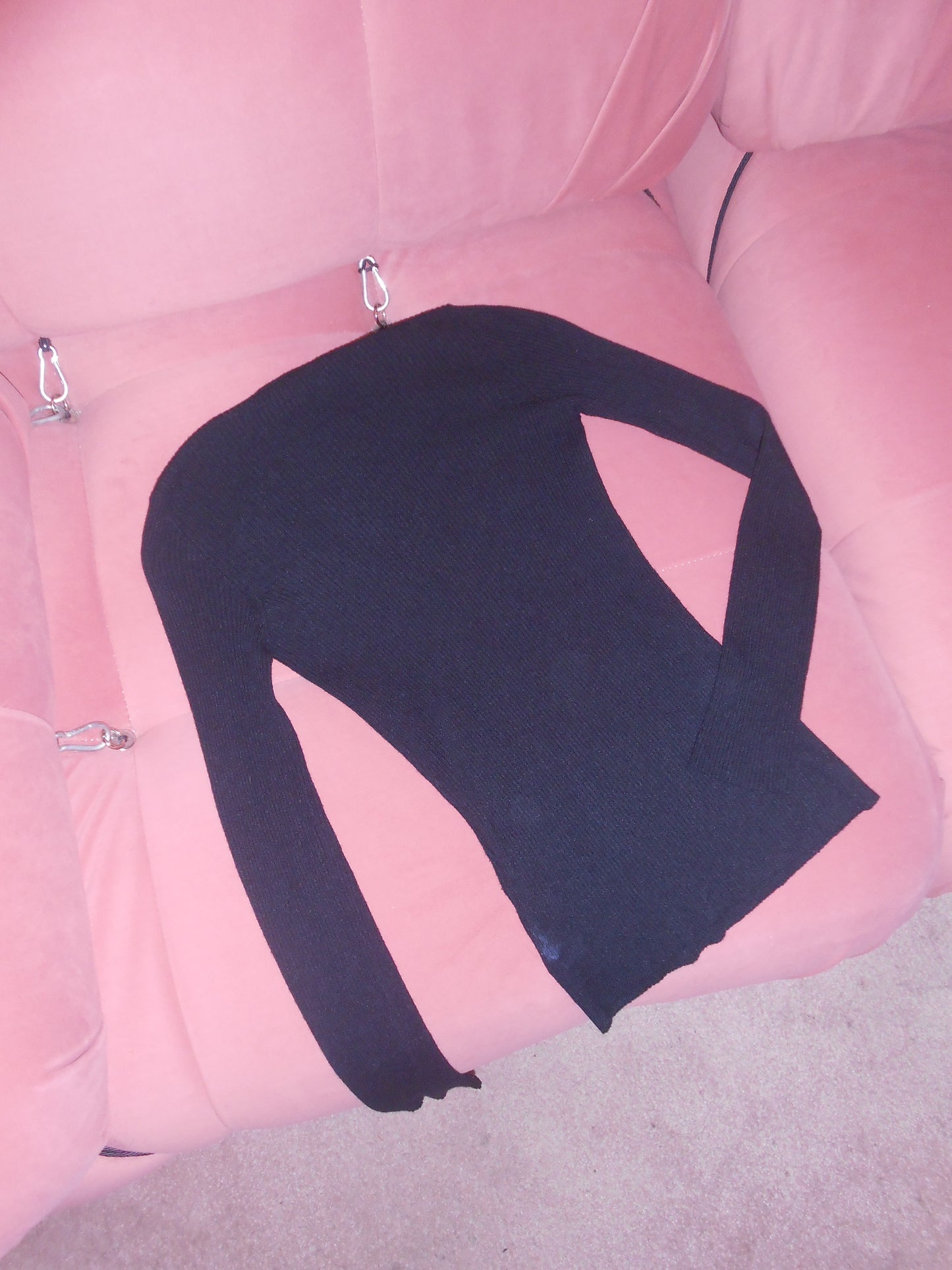 DOLCE & GABBANA 1990S RIBBED KNIT TOP WITH RINGS