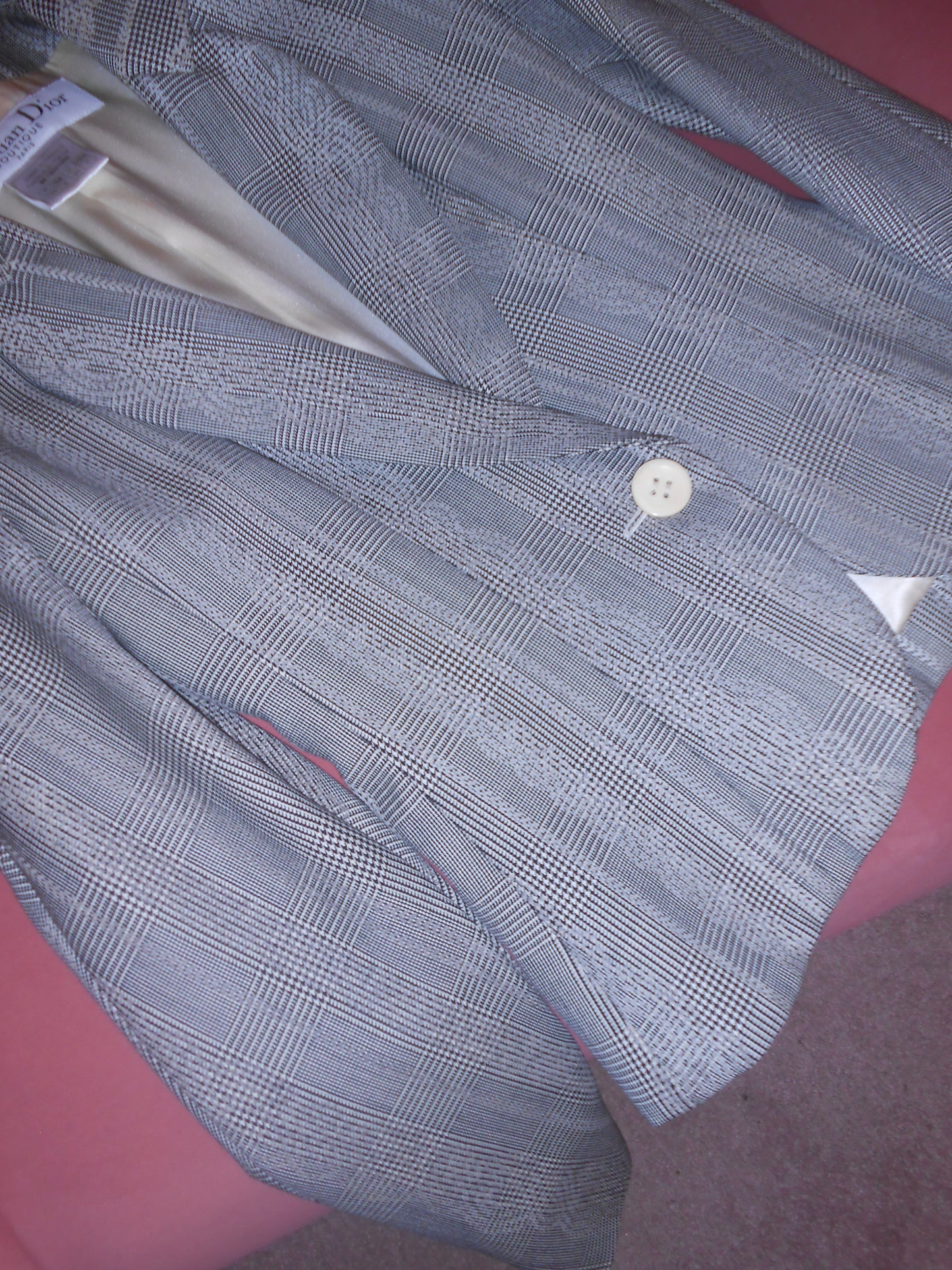 DIOR BY JOHN GALLIANO FW 1999 PRINCE OF WALES CHECK WOOL SUIT