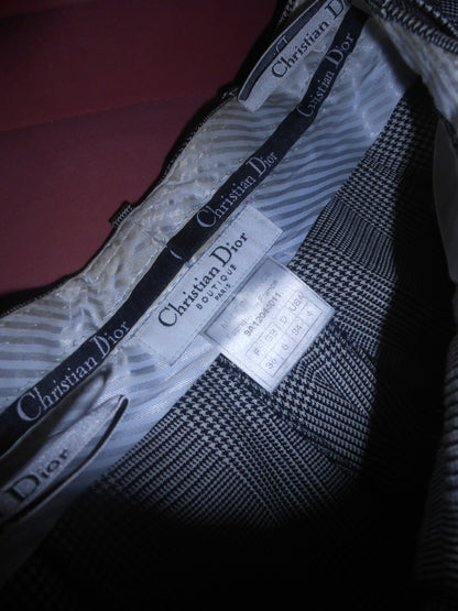 DIOR BY JOHN GALLIANO FW 1999 PRINCE OF WALES CHECK WOOL SUIT