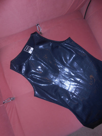 VERSACE JEANS COUTURE 1990S BLACK WET DRESS