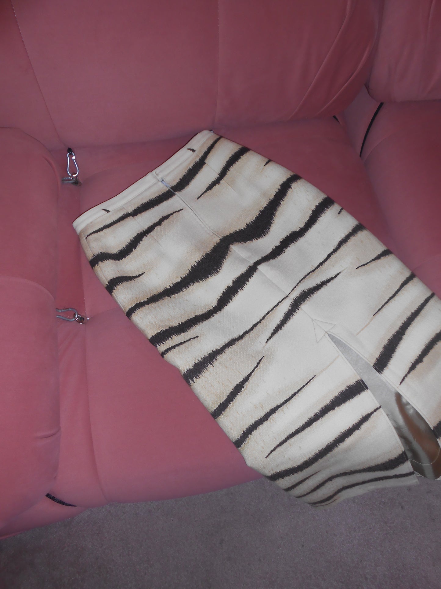 VALENTINO 1990S TIGER PRINT WOOL SKIRT