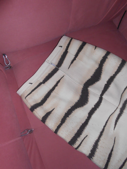 VALENTINO 1990S TIGER PRINT WOOL SKIRT