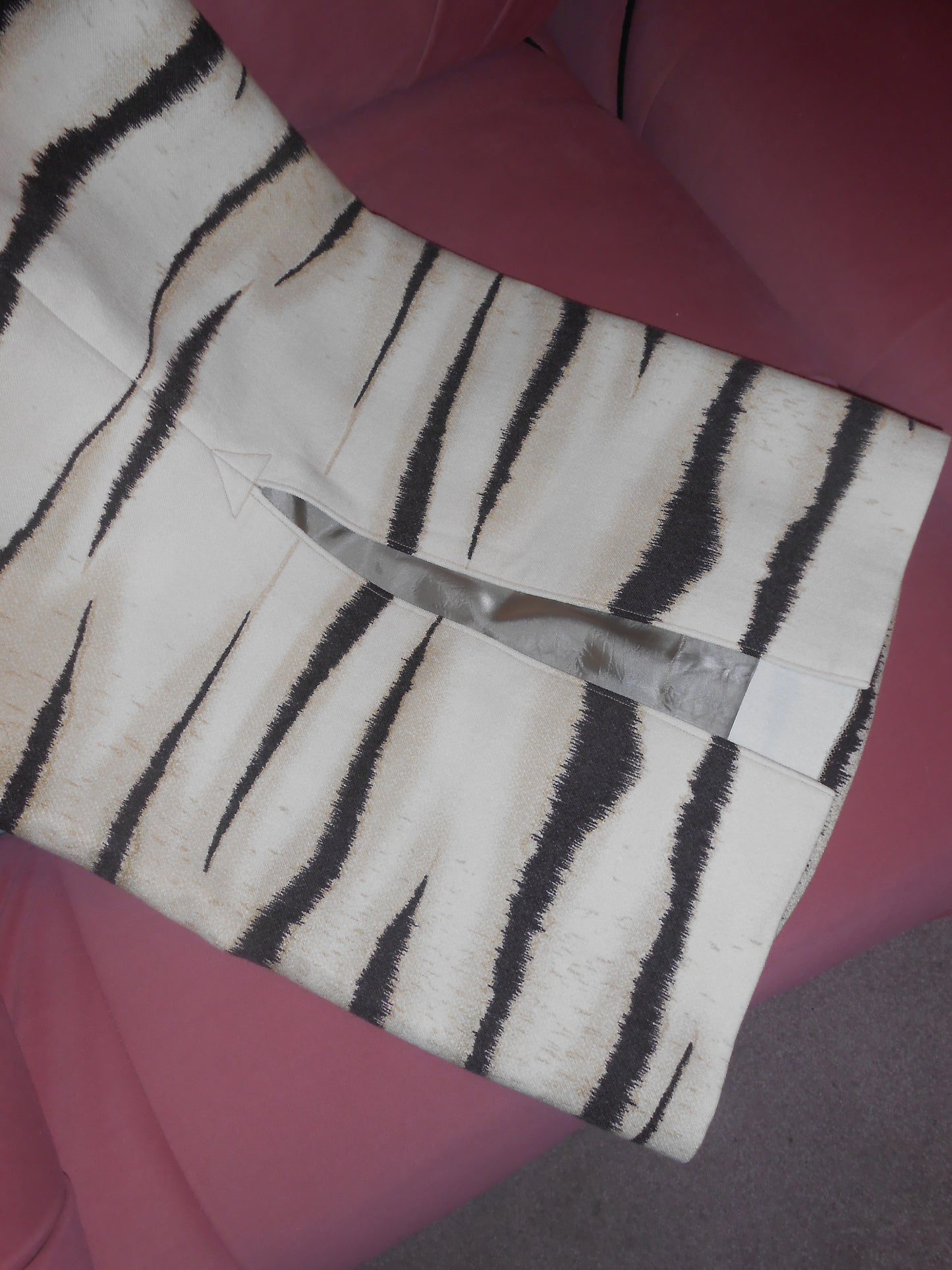 VALENTINO 1990S TIGER PRINT WOOL SKIRT