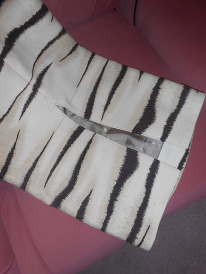 VALENTINO 1990S TIGER PRINT WOOL SKIRT