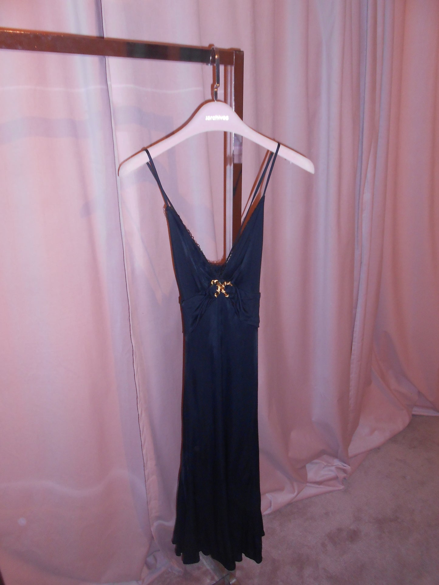 CLASS BY CAVALLI EARLY 2000S DRESS WITH GOLD RINGS