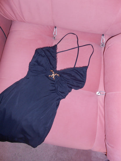 CLASS BY CAVALLI EARLY 2000S DRESS WITH GOLD RINGS