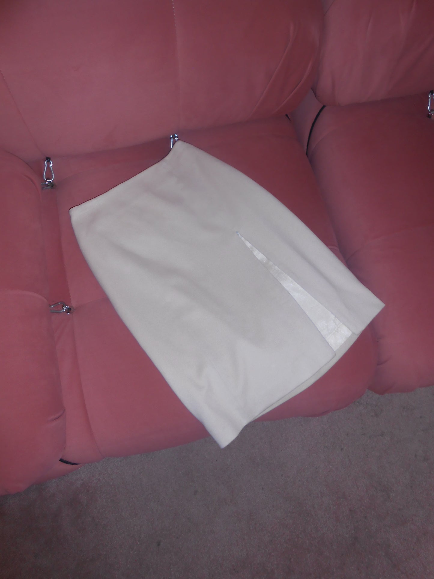 THIERRY MUGLER 1990S WOOL AND CASHMERE KNEE LENGTH SKIRT