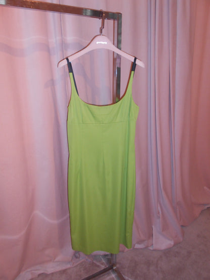 DOLCE & GABBANA EARLY 2000S GREEN KNEE-LENGTH DRESS
