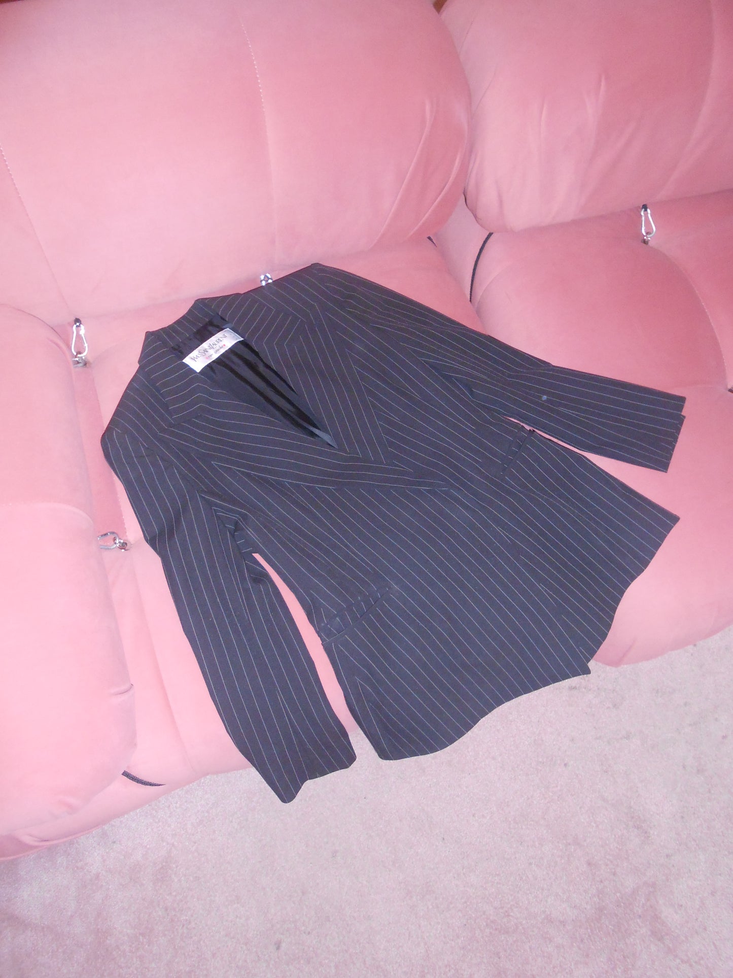 YVES SAINT LAURENT 1990S PINSTRIPE WOOL SUIT