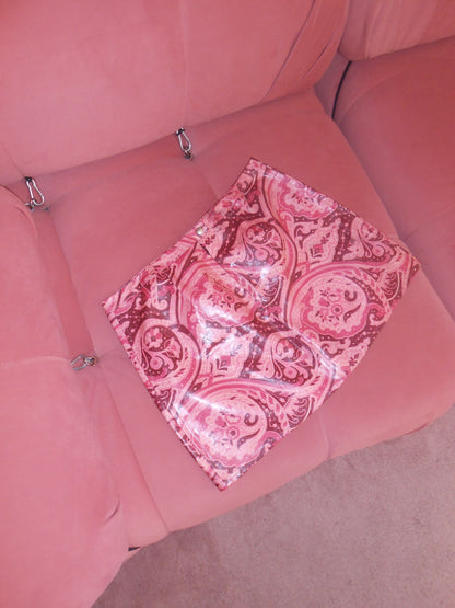 DOLCE & GABBANA EARLY 2000S PINK PAISLEY MINI SKIRT
