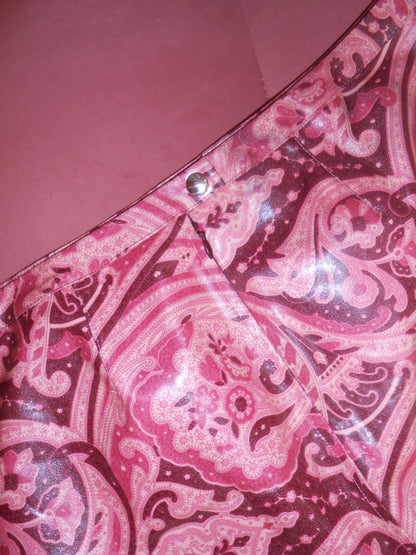 DOLCE & GABBANA EARLY 2000S PINK PAISLEY MINI SKIRT