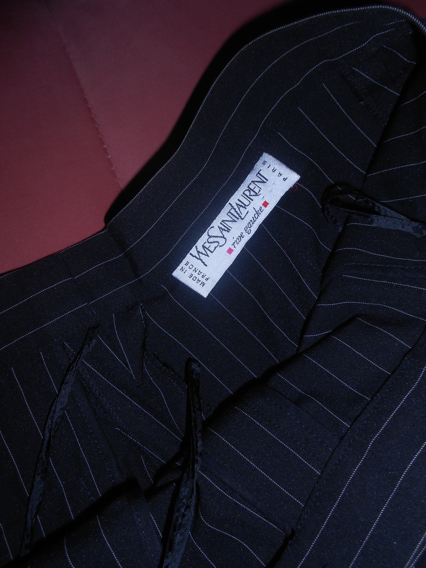 YVES SAINT LAURENT 1990S PINSTRIPE WOOL SUIT