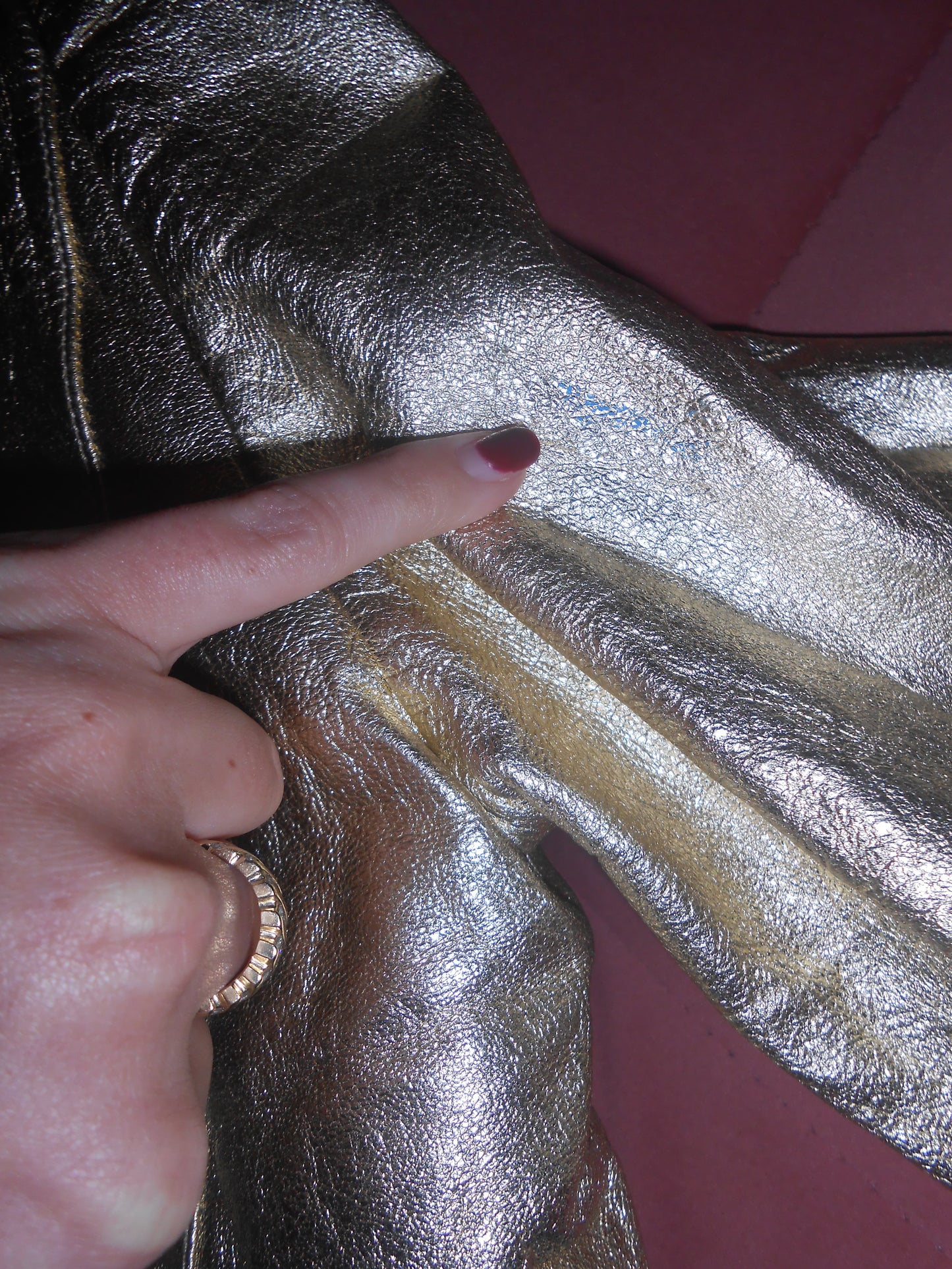 THIERRY MUGLER 1990S GOLD LEATHER JACKET