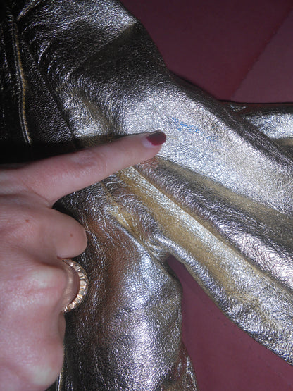 THIERRY MUGLER 1990S GOLD LEATHER JACKET