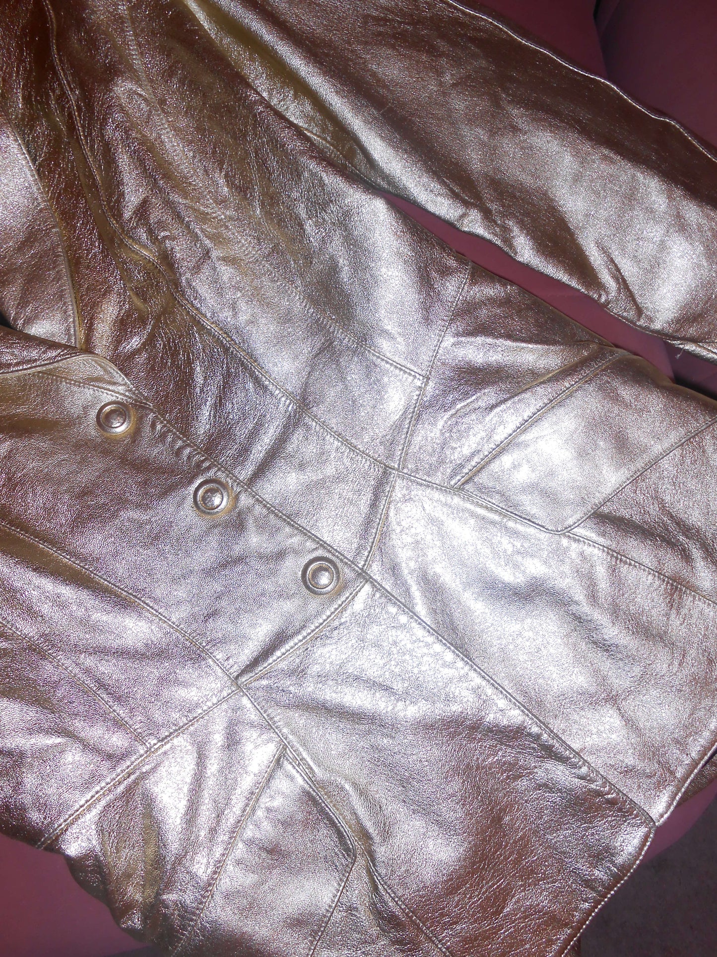 THIERRY MUGLER 1990S GOLD LEATHER JACKET