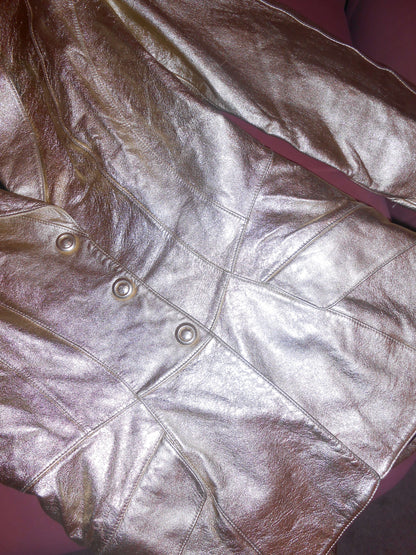 THIERRY MUGLER 1990S GOLD LEATHER JACKET