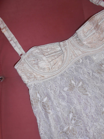 DOLCE & GABBANA EARLY 2000S BUTTERFLY LACE BUSTIER TOP