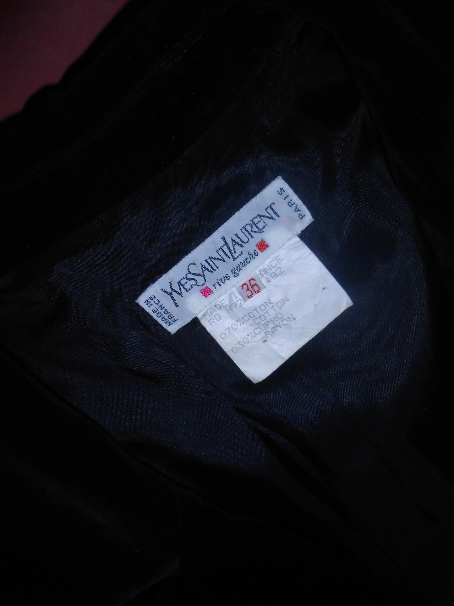 YVES SAINT LAURENT FW 1992 VELVET JACKET WITH JEWEL BUTTONS
