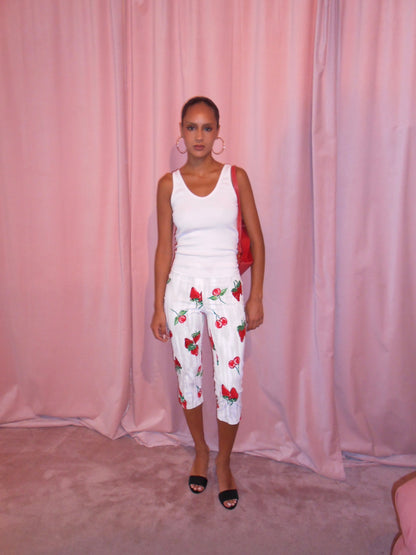 BLUMARINE 1990S FRUIT CAPRIS