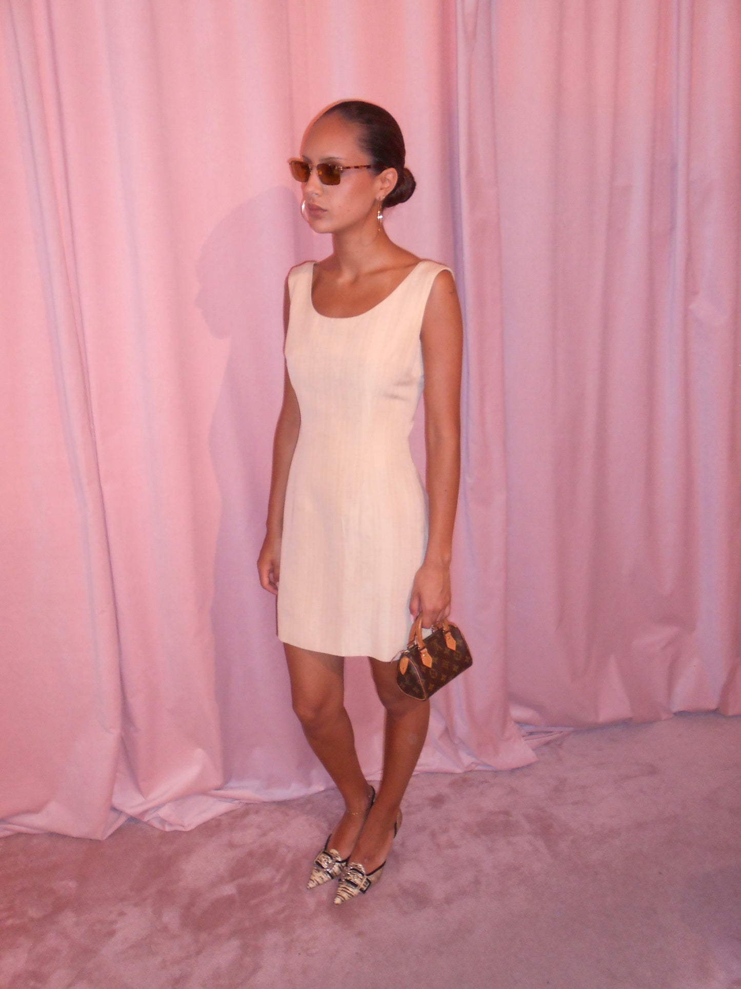 DOLCE & GABBANA 1990S LINEN MINI DRESS
