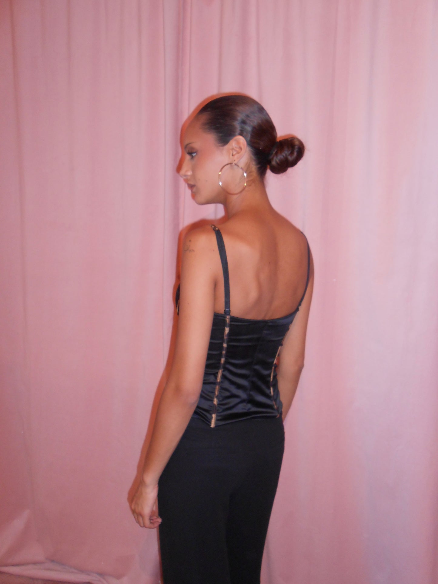 DOLCE & GABBANA EARLY 2000S BUSTIER WITH LEOPARD TRIM