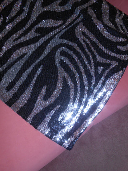 CELINE BY MICHAEL KORS	FW 2003 SEQUIN ZEBRA SKIRT