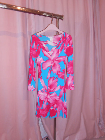 CELINE BY MICHAEL KORS	SS 2004	ORCHID PRINT DRESS & SCARF